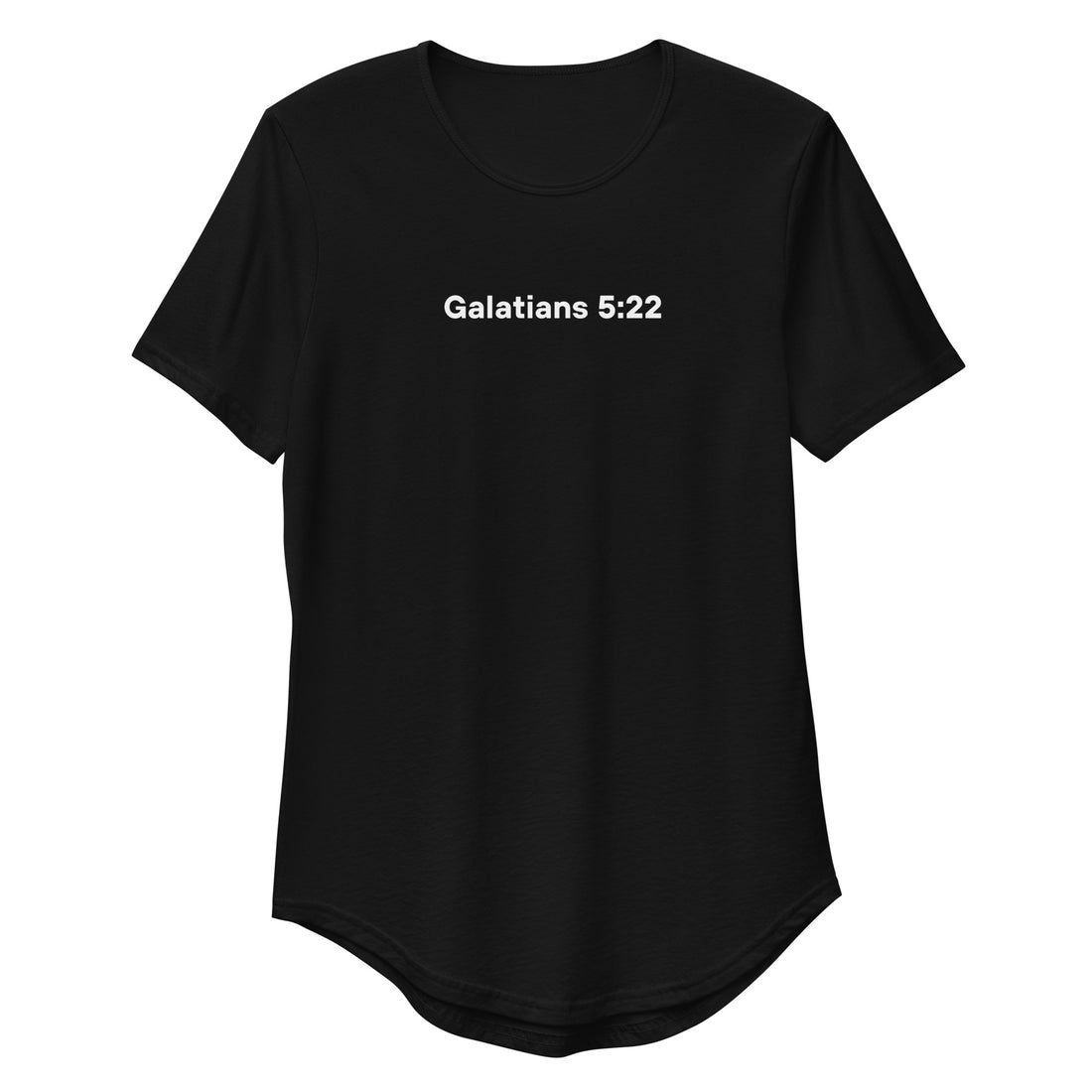 Galatians 5:22 (Curved Hem T-Shirt)